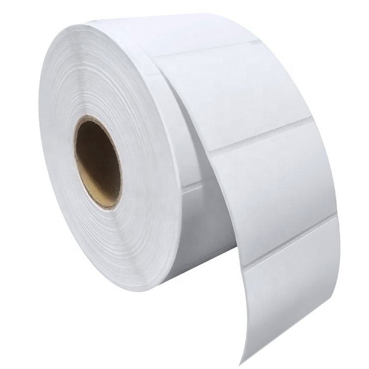 White/Yellow/Blue Glassine Thermal Label Wholesale Shipping Customized Label Roll/Fanfold